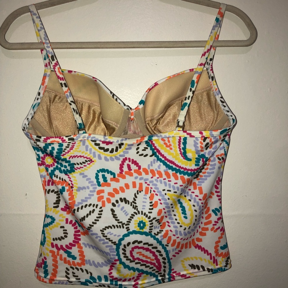 Victoria’s Secret multi color padded underwire cup tankini Size 36C - Picture 2 of 12